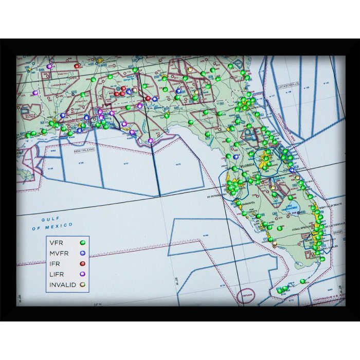 Florida XS METAR Map small with 133 LEDs