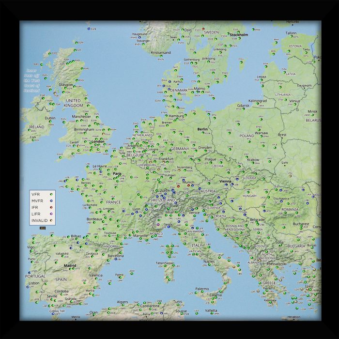 Europe Map with 475 LEDs