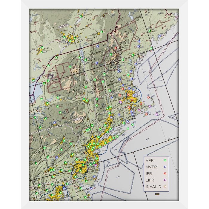Northeast USA METAR Map – 134 LEDs, Real-Time Aviation Weather, Vertical - Image 3
